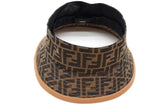 Fendi Zucca Ff Logo Jacquard Canvas Sun Visor Hat Eb0526lrxde