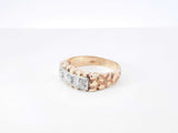 0.31 Cttw Diamond & 10k Yellow Gold Nugget Ring 4.5 Grams Size 10 Fw0926oxzdu