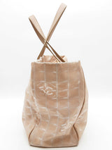 Chanel Travel Line Cc Logo Creme Beige Nylon Tote Bag Do0426lxzde