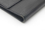 Louis Vuitton Black Epi Leather Porte Tresor Wallet Eb0626lrxdu