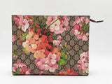 Gucci Blooms Cosmetic Pouch In Gg Supreme & Dry Rose Coated Canvas Fw1125orzdu