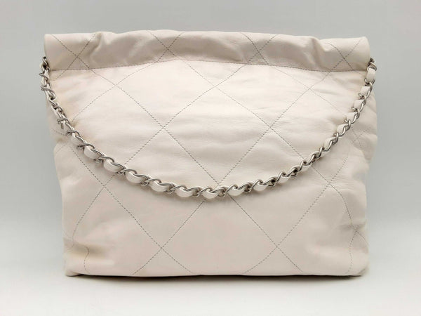 Chanel Quilted White Leather Shoulder Bag Fw1024orxzsa