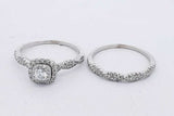 0.31cttw Lab Grown Diamond Wedding Set In 10k White Gold 4.5g Size 8 Eb0926ocrsa