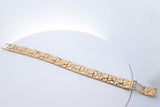 14k Yellow Gold Nugget Link Bracelet 31.9 Grams 8 Inch Eb0726olxzde