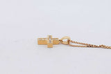 14k Yellow Gold Diamond Cross Pendant Necklace 2.8 Grams 21 Inch Eb0826ocrsa