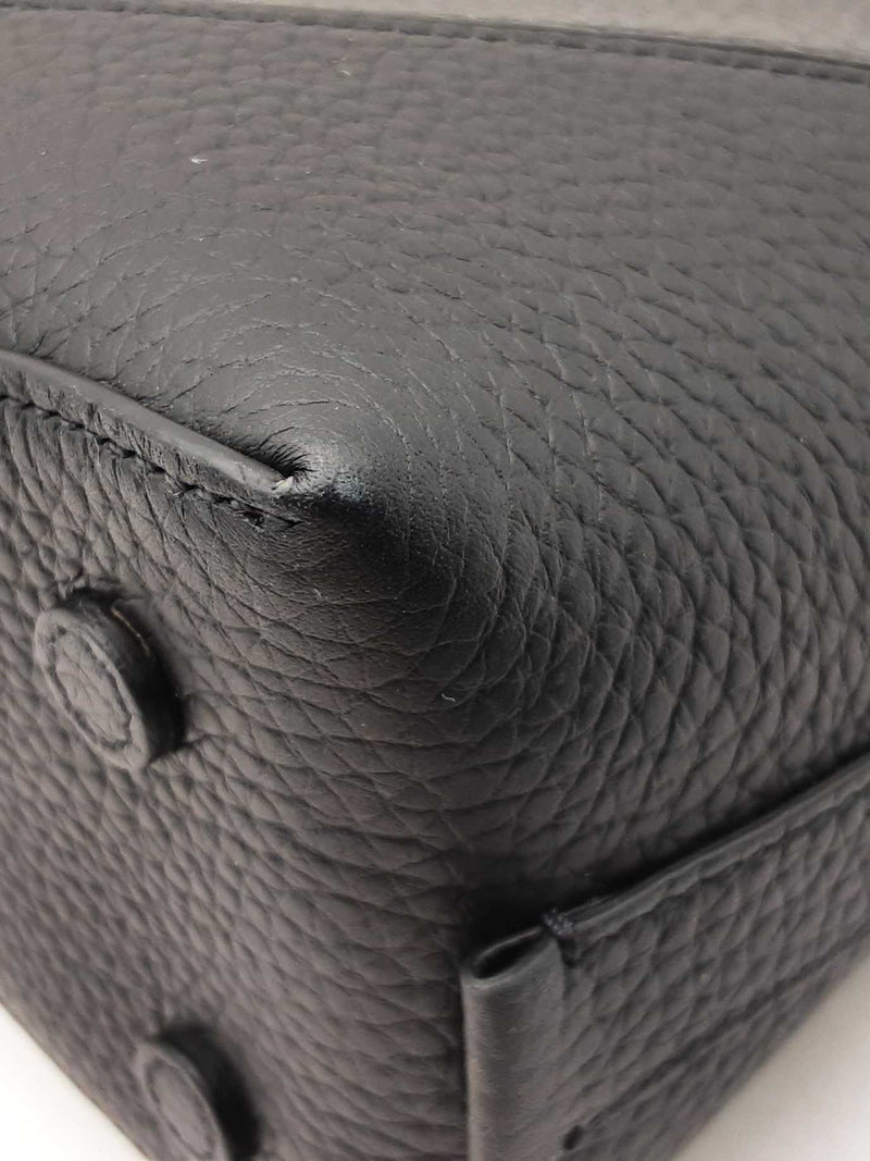 Tiffany & Co. Return To Tiffany Black Grained Leather Mini Tote Bag Fw1125rxzdu