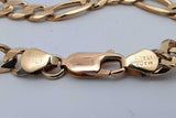 14k Yellow Gold Figaro Chain Bracelet 8.8 Grams 7.5 Inch Eb0426rxzsa
