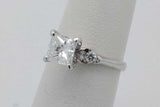 0.54cttw Diamond Ring In 18k White Gold 2.4 Grams Size 4.25 Eb1026orxsa