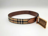 Burberry Horseferry Signature Check Canvas Leather Belt Size 75/30 Do0724rxde