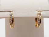 0.40 Cttw Diamonds 14k Yellow Gold 2.3g Hoop Clasp Back Earrings Do0625lexde