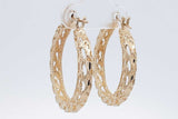 14k Yellow Gold Filigree Hoop Earrings 7.7 Grams Eb0426pcrsa