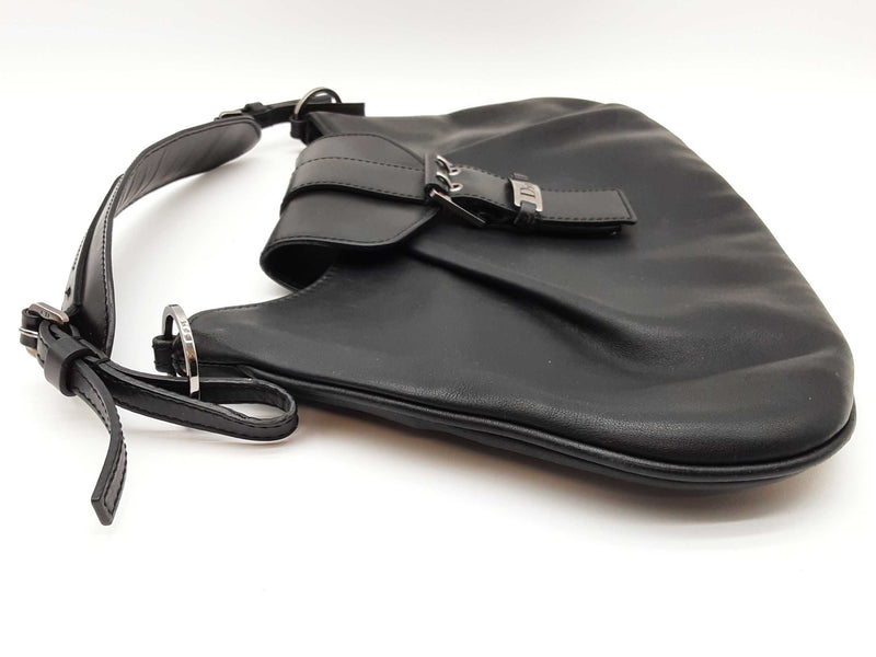 Christian Dior John Galliano Street Chic Black Leather Shoulder Bag Do0525orxde