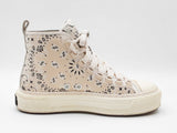 Amiri Court High Top Sneakers In Bandana Print Canvas Size Us 9 Fw0226oozdu