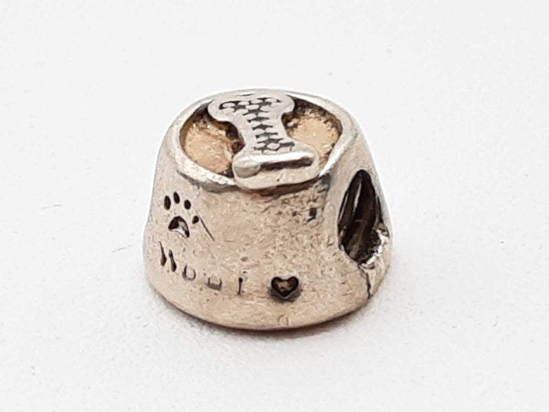 Pandora Dog Bowl 0.925 Sterling Silver 3.3g Charm Do0125oxde