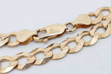 14k Yellow Gold Curb Link Chain Necklace 28.8 Grams 20 Inch Eb0726leorsa