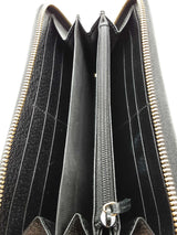 Gucci Black Marmont Metallic Strawberry & Cherry Zip Around Wallet  Eb0325lrxde