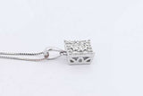 0.49ctw Diamond Pendant Necklace In 14k White Gold 2 Grams 18 Inch Eb1025oxzdu