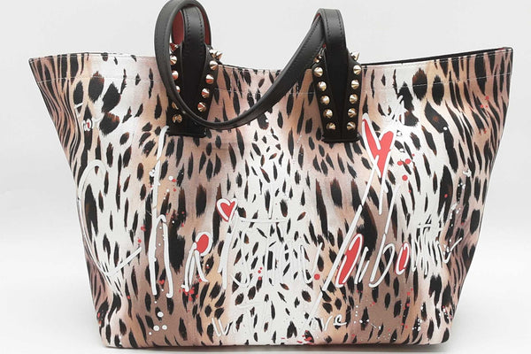 Christian Louboutin Cabata Animal Print Canvas Tote Bag