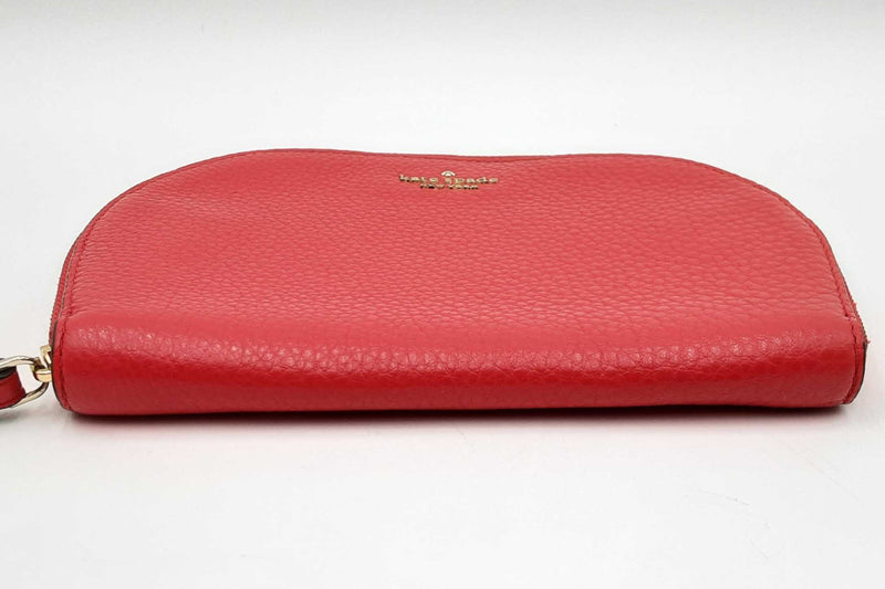 Kate Spade New York Red Leather Half Moon Wristlet Eb0125oxdu