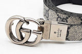 Gucci Gg Marmont Supreme Canvas Belt With Silver Tone Buckle Size 38 Eb1125lordu