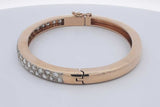 4.84cttw Diamond 14k Yellow Gold Hinged Bangle Bracelet 30.5 Grams Eb0326orxzdu