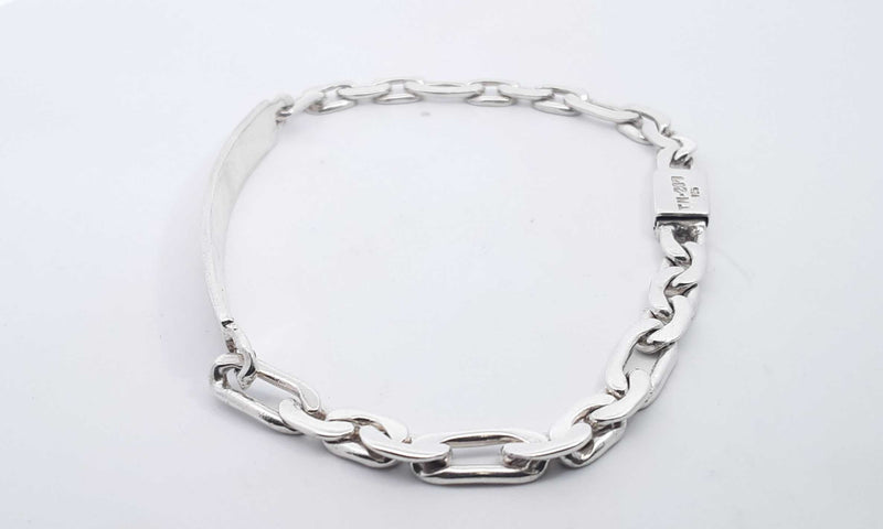 Sterling Silver Concave Curb Bracelet 9 Inch, 20.2g Hs1123wsa