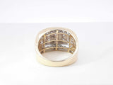 2.96 Cttw Diamond & 10k Yellow Gold Cigar Band 9.1 Grams Size 10 Fw0926lxzxdu