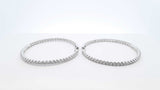 5.0 Cttw Lab Grown Diamond & 14k White Gold Hoop Earrings 17.7 Grams Fw0225lrzxdu