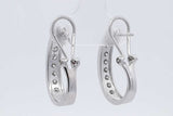 0.64cttw Diamond 14k White Gold J Hoop Earrings 5.4 Grams Eb0626eorsa