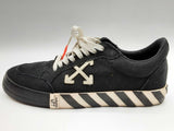 Off White Vulcanized Black Canvas Low Trainers Size Eu45/ Us12 Mens Do0824lxzde