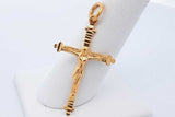 22k Yellow Gold Crucifix Pendant 3.4 Grams Eb0526wride