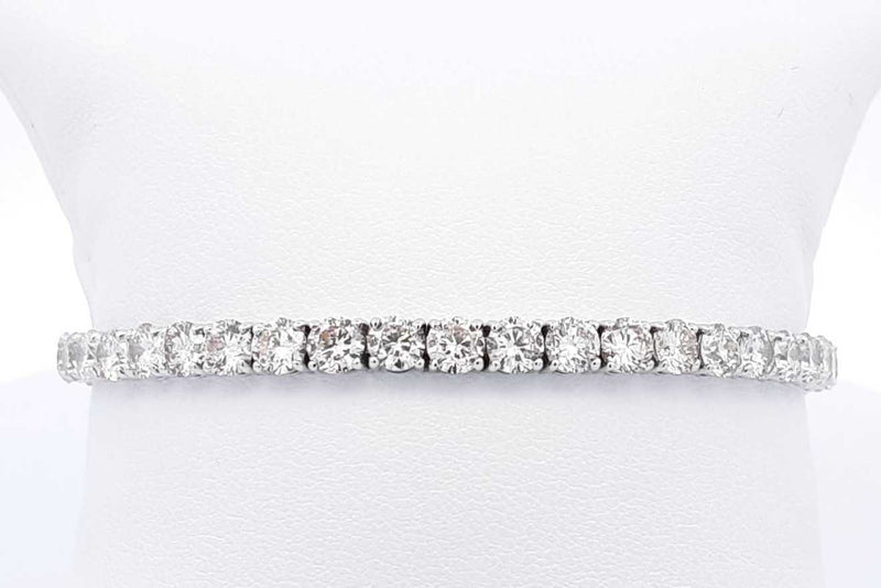 Approx. 12.32ctw Diamond Tennis Bracelet 14k White Gold 11.86g 7 In Eb0924ixxzsa