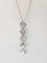 1.17 Cttw Diamonds 0.925 Silver 3.8g Drop Pendant Chain 19 In Do0525erde