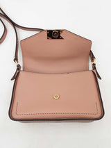 Michael Kors Sylvia Small Flap Crossbody Bag In Dusty Pink Leather Fw0924exdu