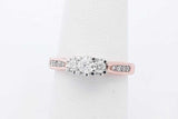 0.43cttw Diamond Ring In 14k Rose Gold 2.8 Grams Size 7 Eb0426opxdu
