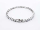 9.68 Cttw Lab-grown Diamond & Silver Tennis Bracelet 9.7 Gram 7 In. Fw0425lwrxdu