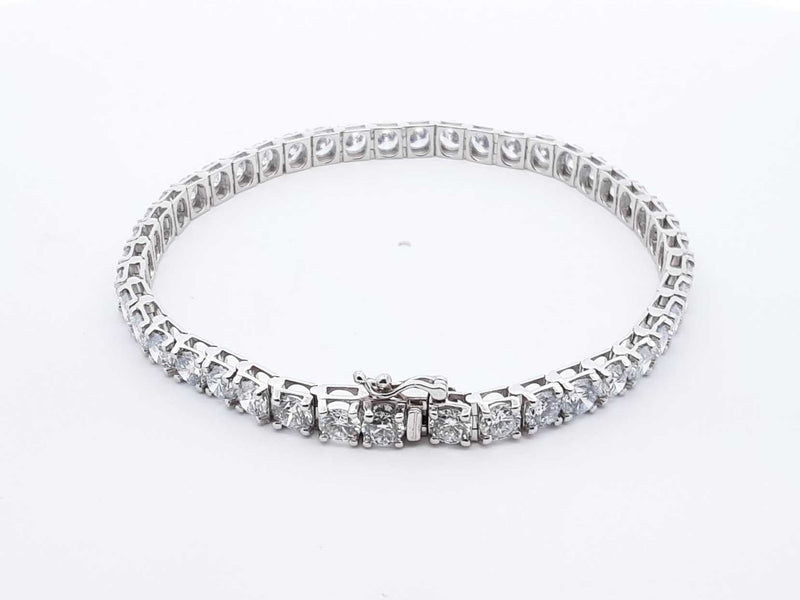 9.68 Cttw Lab-grown Diamond & Silver Tennis Bracelet 9.7 Gram 7 In. Fw0425lwrxdu