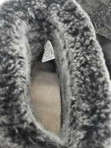 Ugg Classic Berge Black Leather Boots Size 8 Eb1025pxde