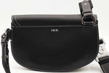 Christian Dior Black Leather Saddle Bag Eb0426erxsa