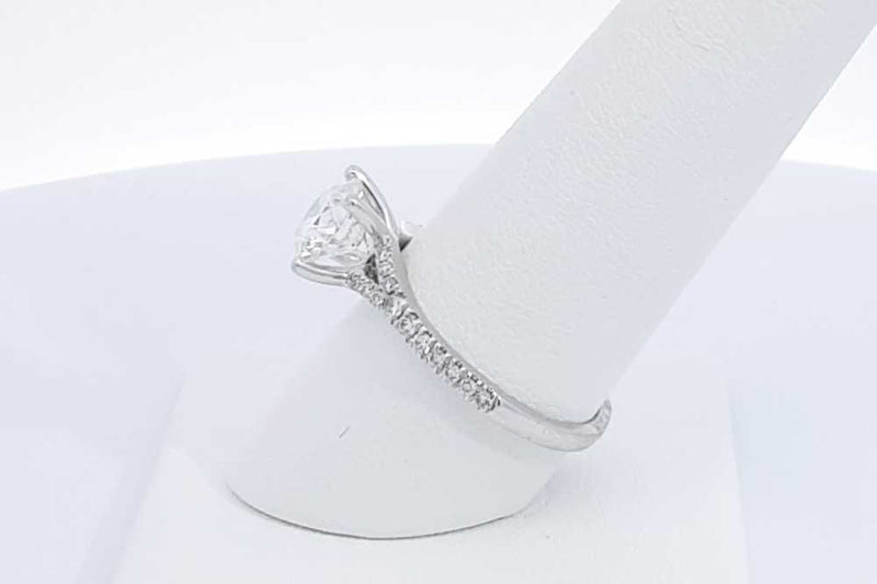 1.52ctw Lab Grown Round Diamond Ring 14k White Gold 3 Grams Size 8 Eb1124lrxzdu