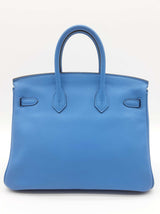 Hermes Birkin 25 Bleu Brighton Blue Swift Palladium Handbag Do1225lrrxzde