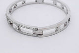 1.88cttw Diamond Hinged Bangle Bracelet 18k White Gold 28.3 Grams Eb0626woxzsa