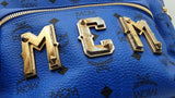 Mcm Stark Visetos Studded Blue Leather Backpack Sd0426orzdu