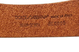 Dolce & Gabbana Brown Leather Belt With Logo Buckle Size 88/32 Eb1225oxzde