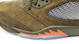 Nike Air Jordan 5 Retro In Army Olive & Solar Orange Size 11 Fw0925rzdu