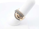 Le Vian Diamond Crossover Ring In 14k Gold 10.1 Grams Size 6.75 Fw0926czxdu