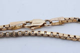 14k Yellow Gold Box Chain Necklace 7.8 Grams 17 Inch Eb0326psxde