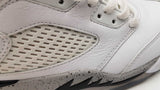 Nike Air Jordan 5 Retro "White Cement" Leather Sneakers Size 8.5 Fw0225lxzdu