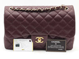 Chanel Caviar Jumbo Double Flap Shoulder Bag Red Aa0526wcrzsa