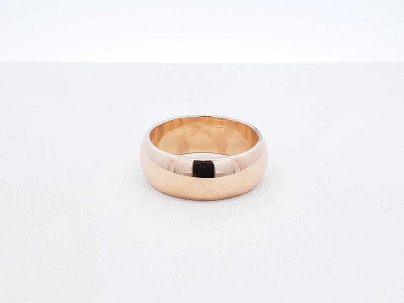 14k Yellow Gold Wide Wedding Band 6.9 Grams Size 6 Fw0425ozxdu